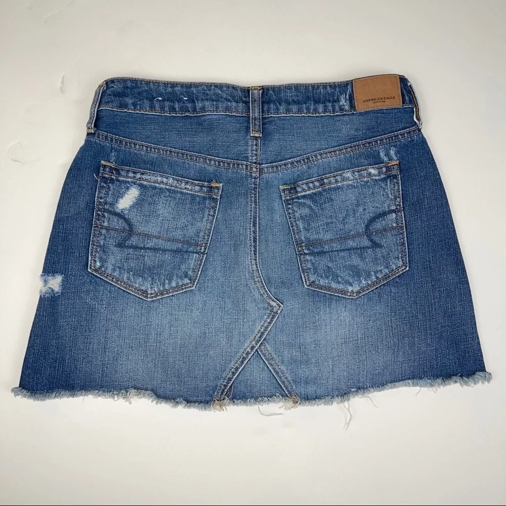 American Eagle Outfitters Destructed Jean Skirt 4